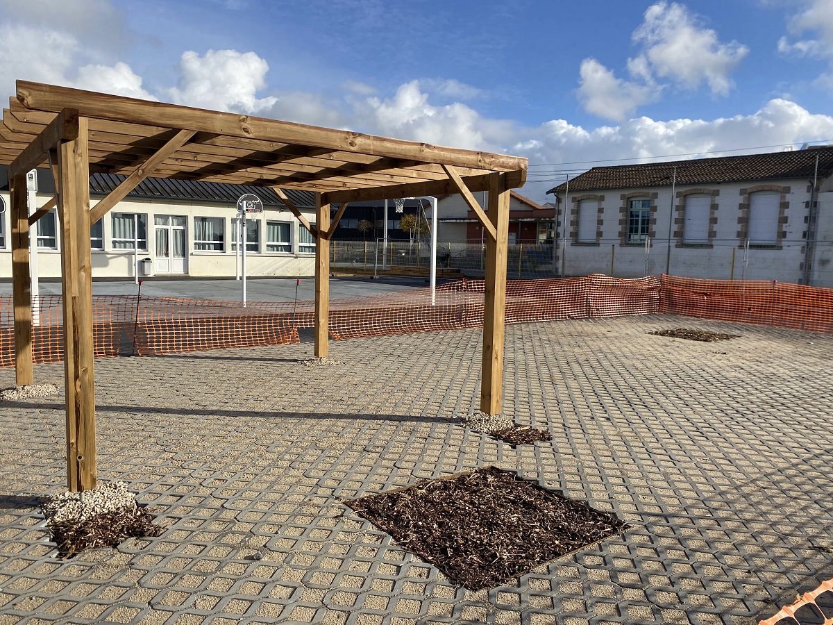 COUR PAVE ENGAZONE